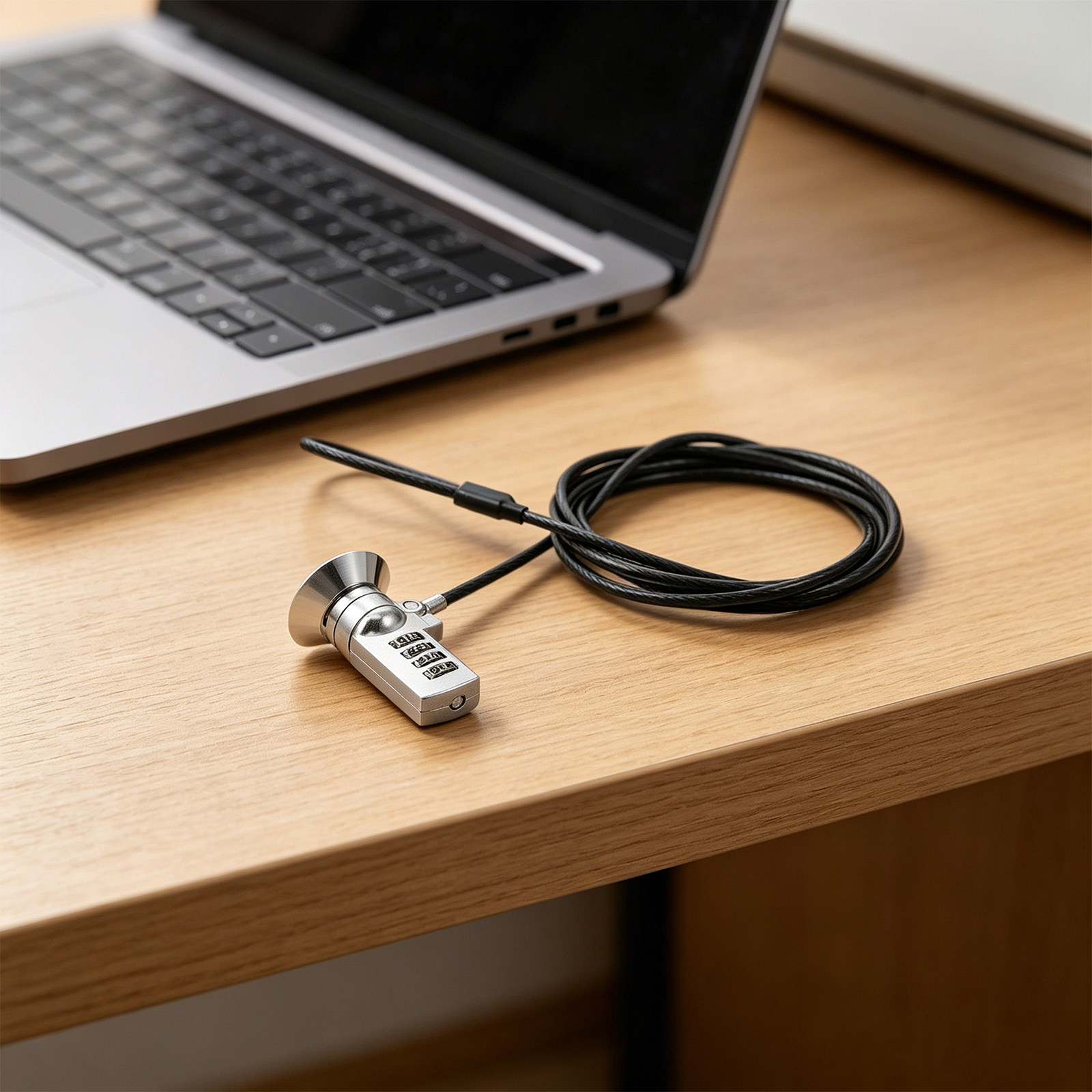 Cable Lock Laptop - 1Set Combination Laptop Lock 4-Digit Resettable