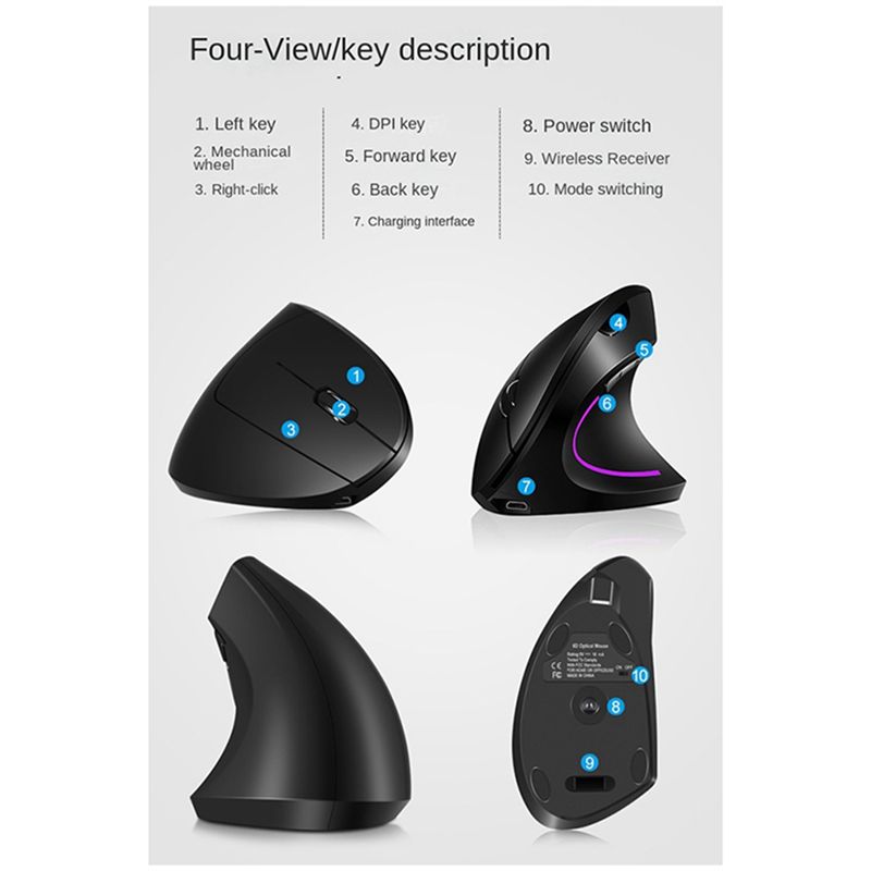 doyou Wireless 2.4G Vertical V - огляд і ціна Ergonomic Mouse Vertical