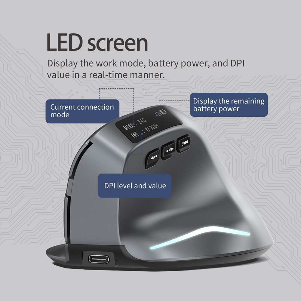 AB53 Bluetooth Vertical Wirele - огляд і ціна Ergonomic Mouse Vertical