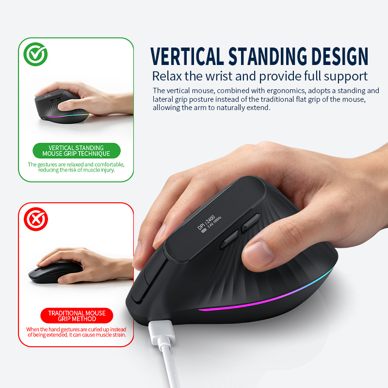 Ergonomic Bluetooth Dual Mode  - огляд і ціна Ergonomic Mouse Vertical