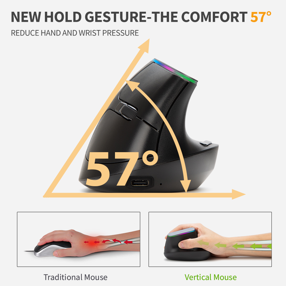 Delux  Ergonomic Vertical Mous - огляд і ціна Ergonomic Mouse Vertical