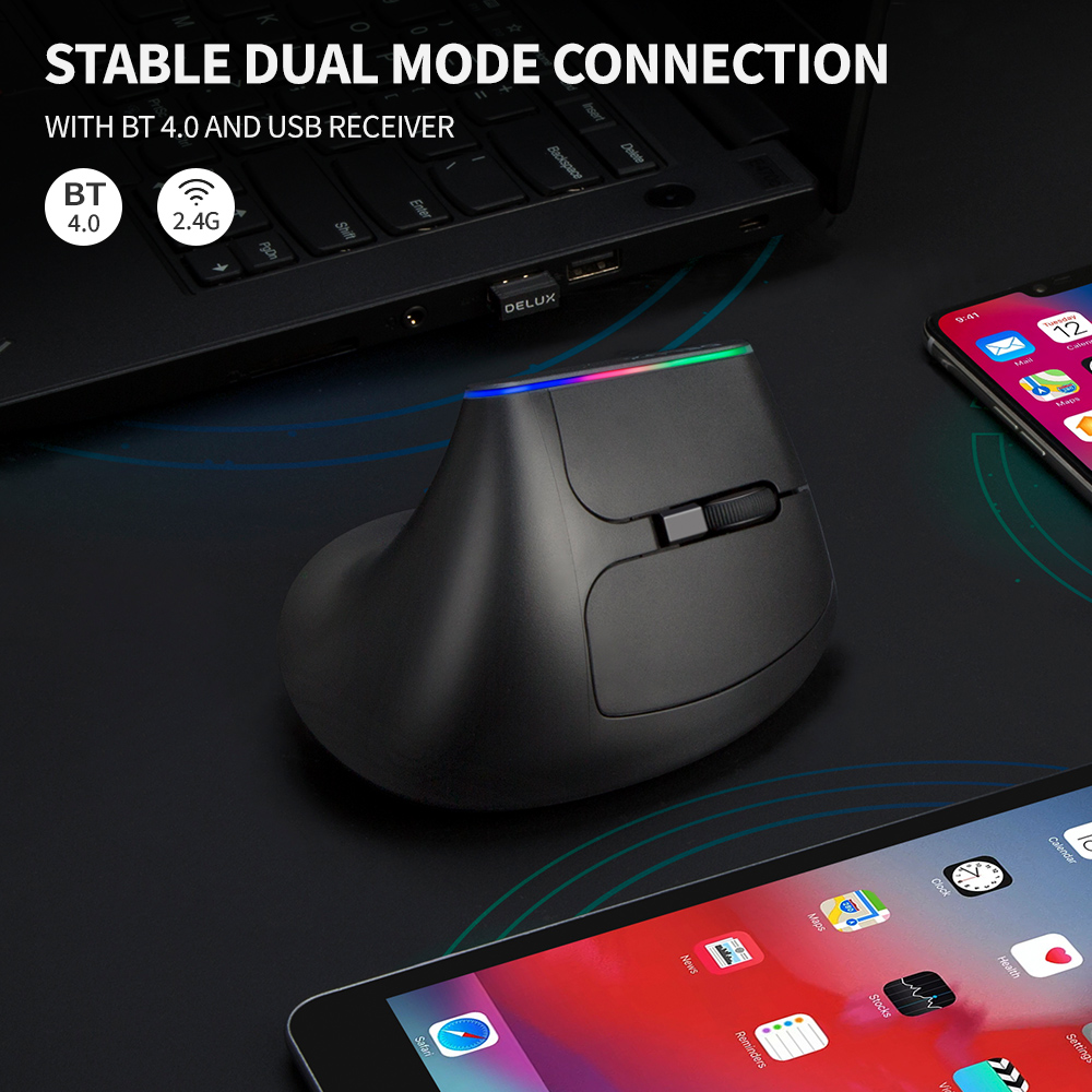 Delux  Ergonomic Vertical Mous - огляд і ціна Ergonomic Mouse Vertical