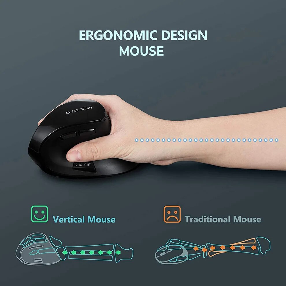 JOMAA 2.4G Wireless Mouse Rech - огляд і ціна Ergonomic Mouse Vertical